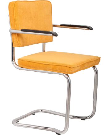 Ridge Kink Rib fauteuil Zuiver geel