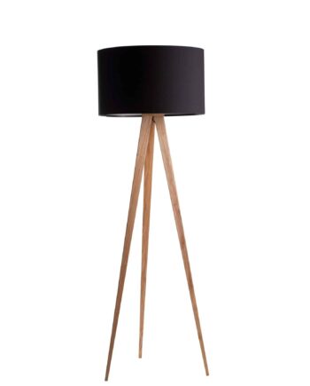 Tripod Wood vloerlamp Zuiver zwart