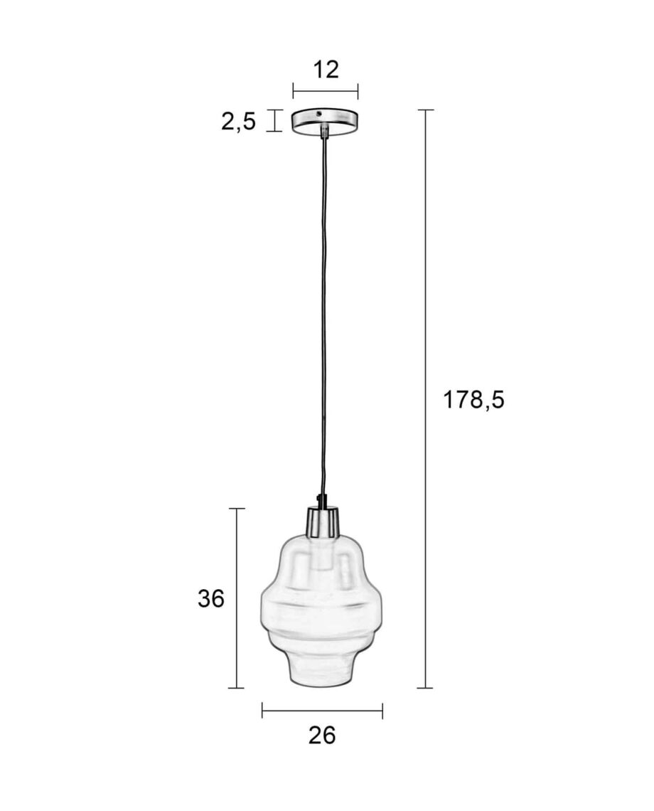 Rose hanglamp Antracite Designshopp 9